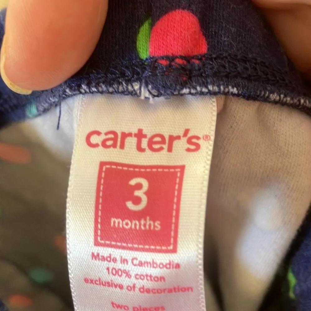 Carters ruffled hem slacks 3 months